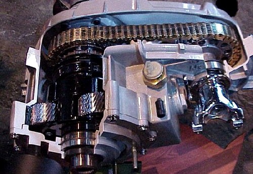 Cutaway of transfer case